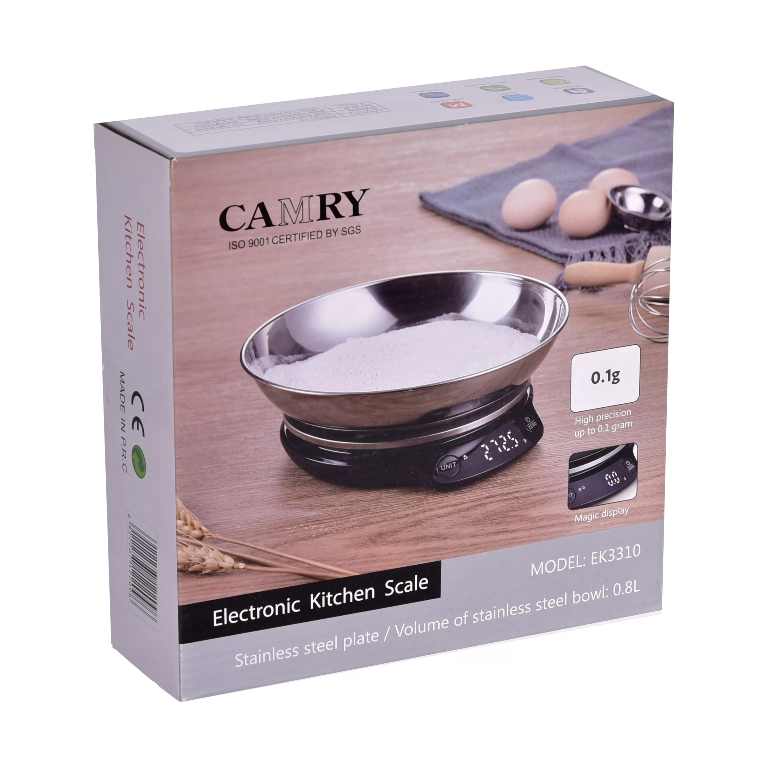 ترازو آشپزخانه دیجیتال کمری مدل 3310 حداکثر ظرفیت قابل اندازه‌گیری 5 کیلوگرم با دقت اندازه‌گیری 0.1 گرم