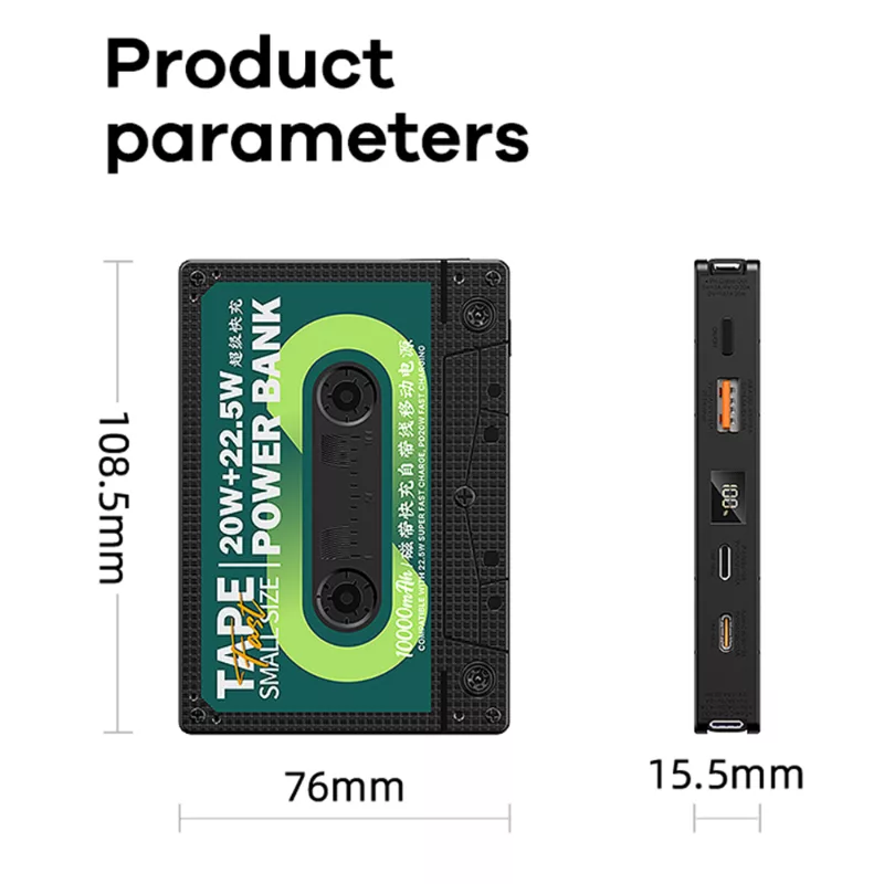پاوربانک ریمکس مدل کاست RPP-533 ظرفیت 10000 میلی آمپر ساعت