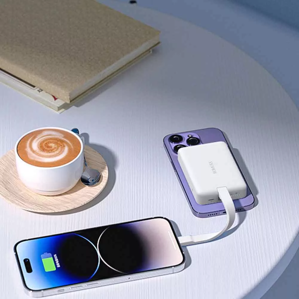 پاوربانک بی سیم 15 وات روموس مدل WMS10 121 ظرفیت 10000 میلی آمپرساعت