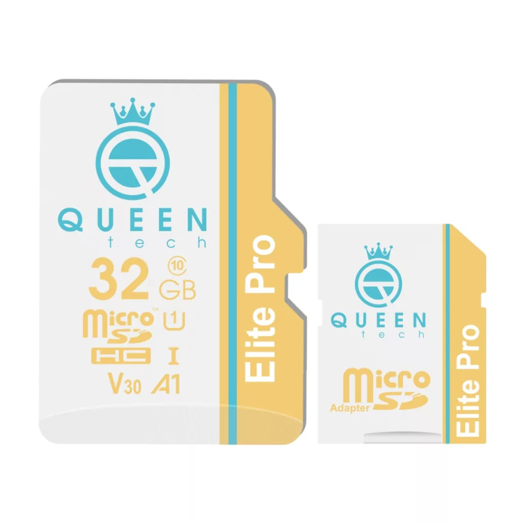 کارت حافظه Micro SD XC کوئین تک مدل A2-V30-566X کلاس 10 استاندارد UHS-l U3 سرعت Elite pro ظرفیت 32 گیگابایت به همراه آداپتور SD