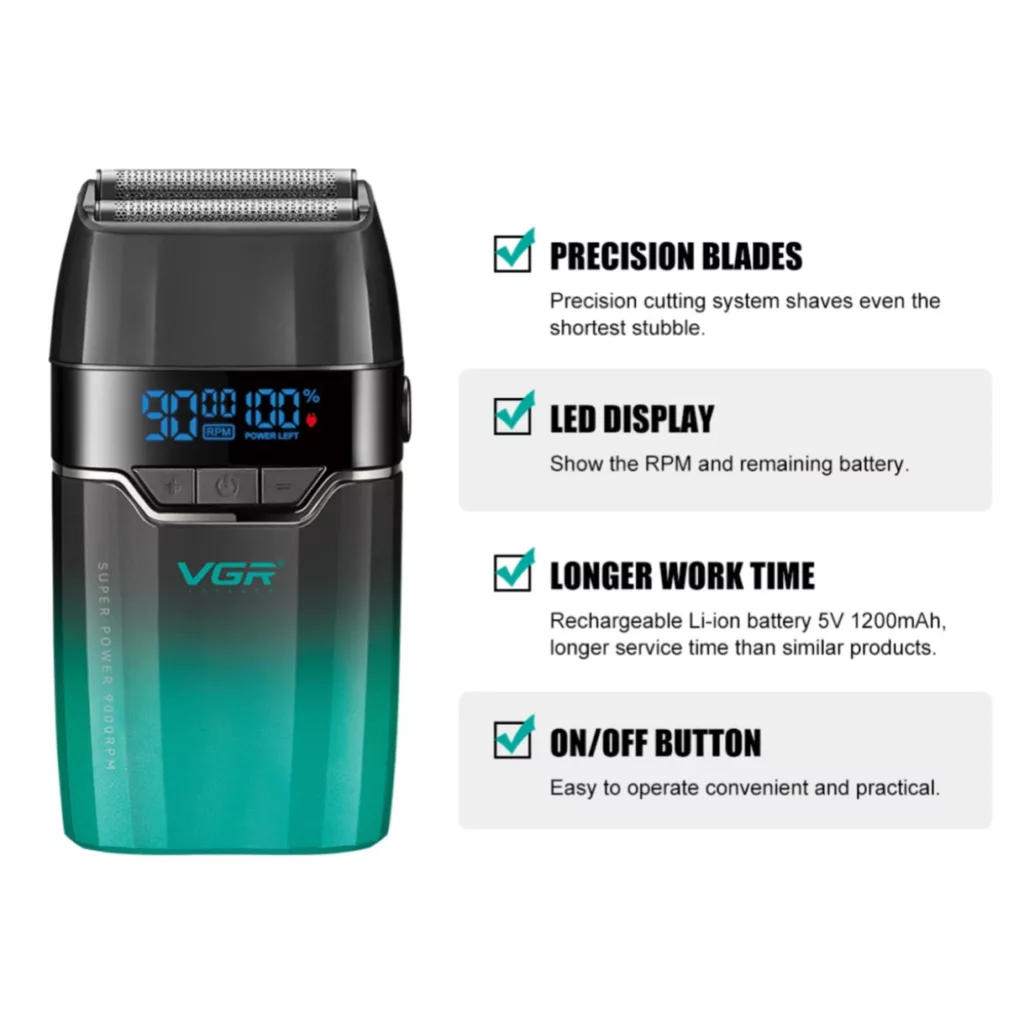 ماشین اصلاح موی صورت شارژی وی جی ار مدل V-308