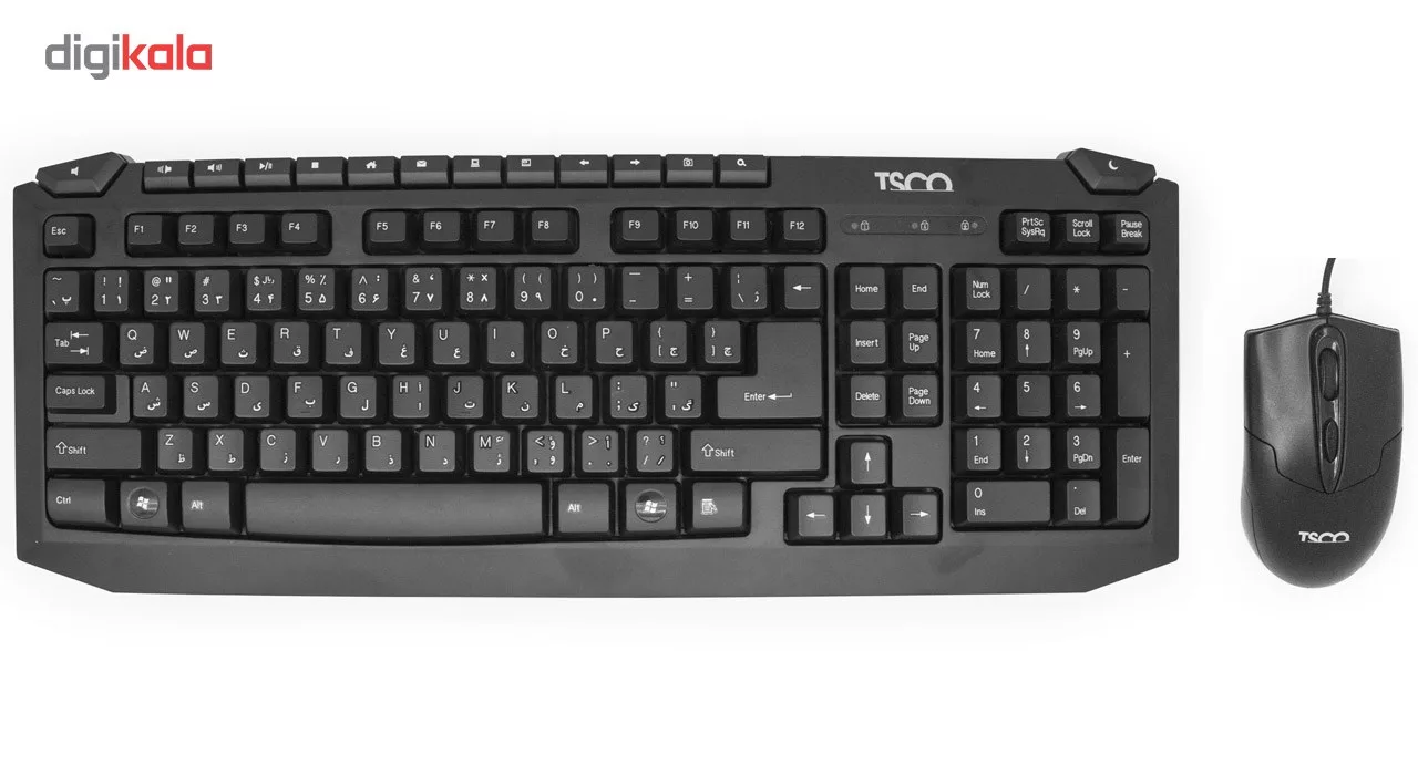 کیبورد و ماوس تسکو مدل TKM 8054N، سوییچ ممبران، Full-Size