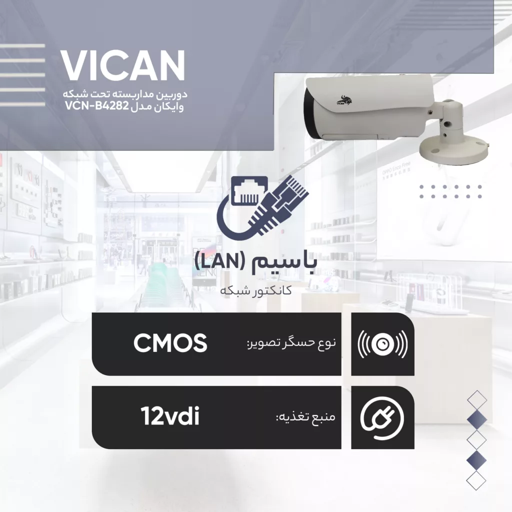 دوربین مداربسته تحت شبکه وایکان مدل VCN-B4282