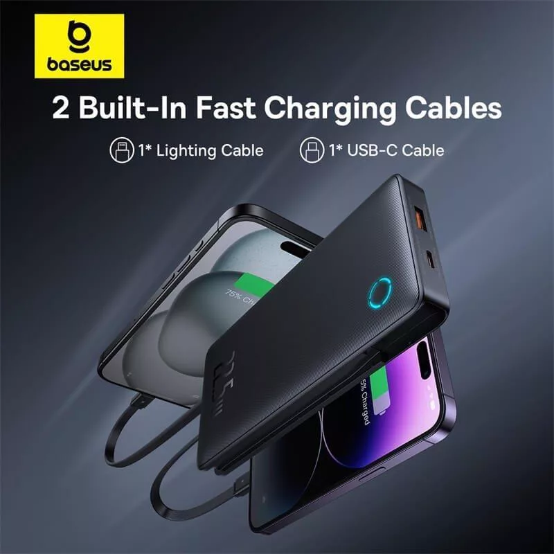 پاوربانک باسئوس مدل Airpow Lite PPAP2-10A ظرفیت 10000 میلی آمپر ساعت