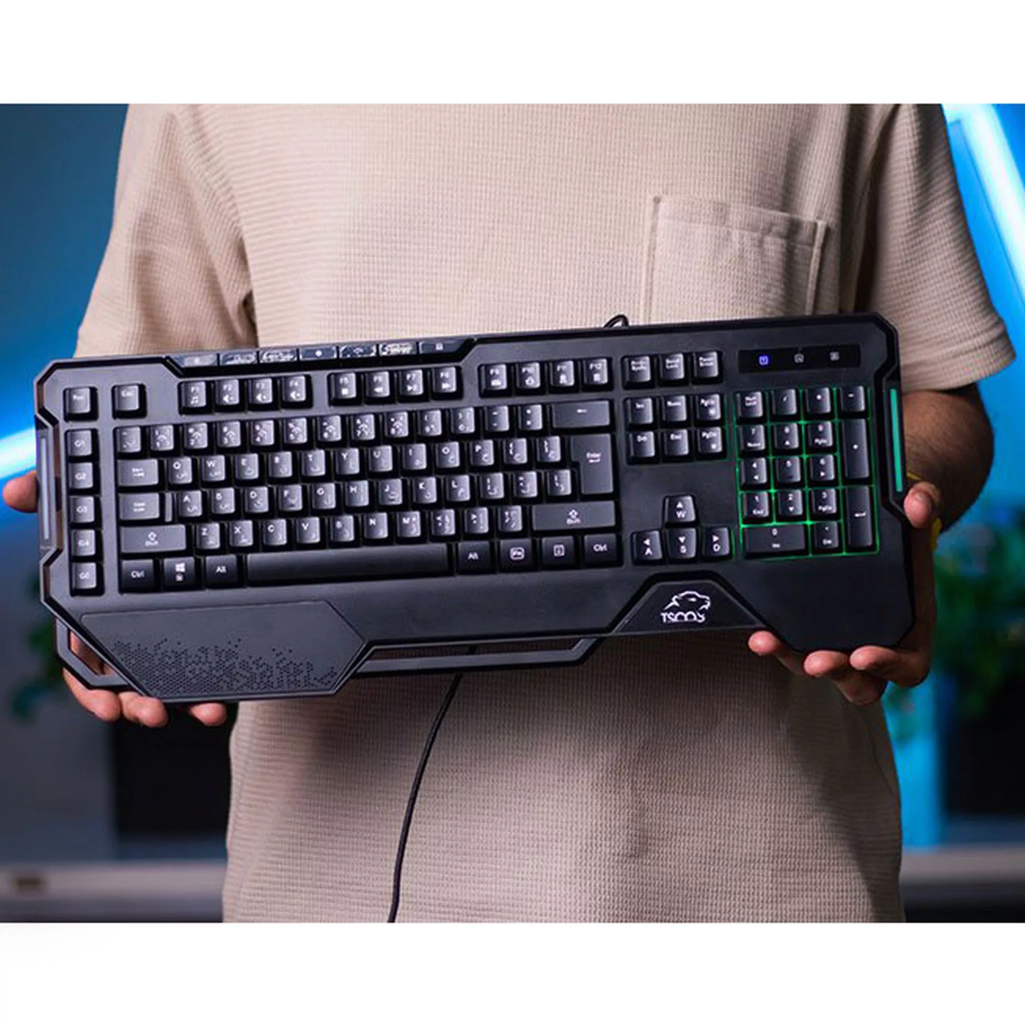 کیبورد گیمینگ تسکو مدل GK 8126، سوییچ ممبران، Full-Size، نورپردازی RGB