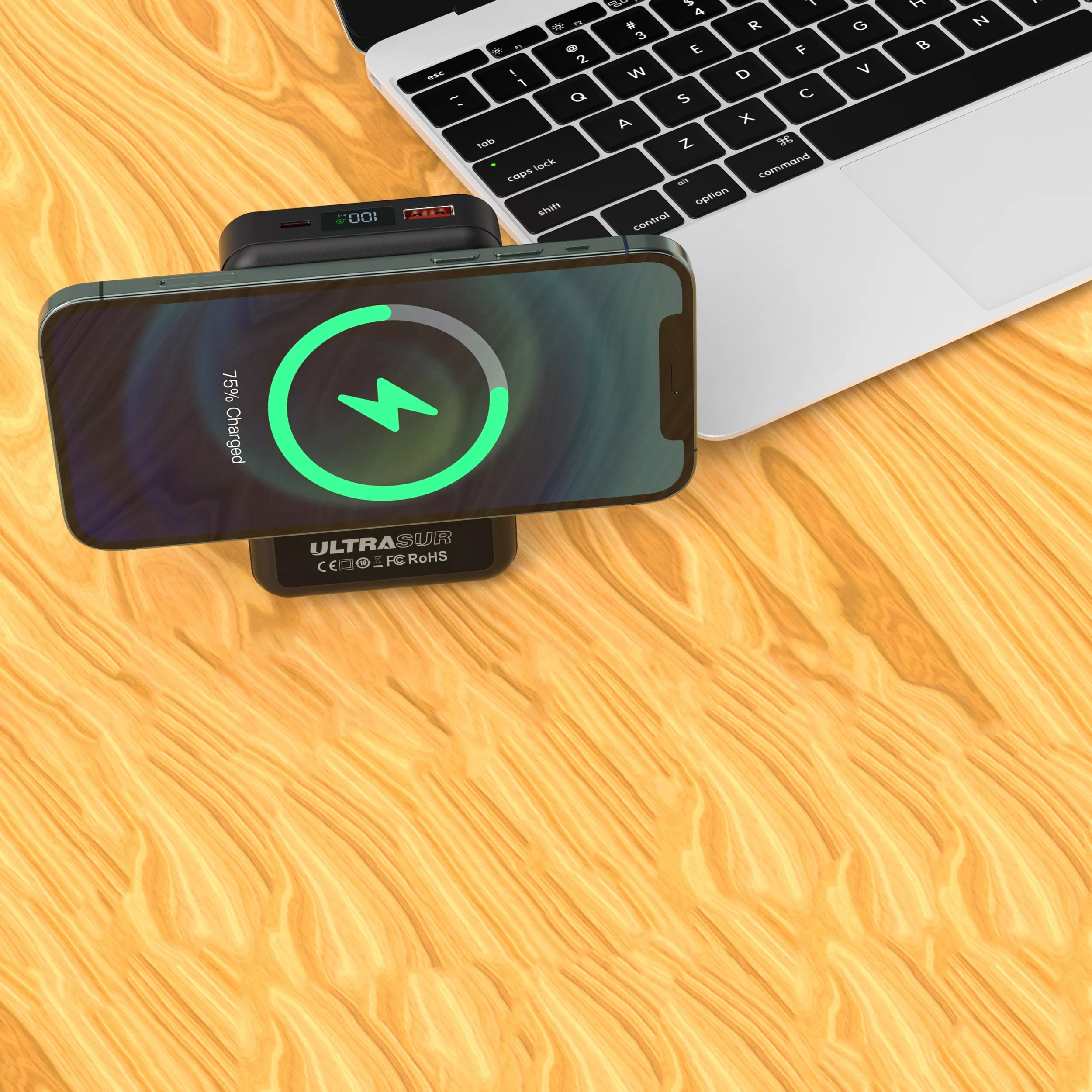 پاوربانک بی سیم اولتراسور مدل PW5 ظرفیت 10000 میلی آمپر ساعت