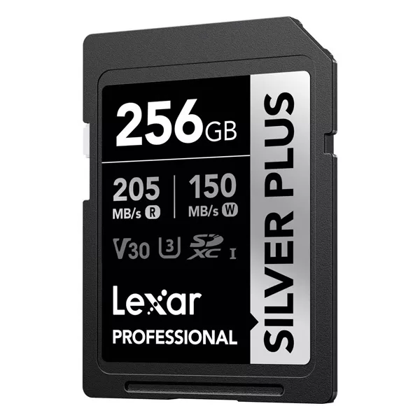 کارت حافظه SDXC لکسار مدل SILVER PLUS کلاس 10 استاندارد ظرفیت 256 گیگابایت سرعت 205MBps