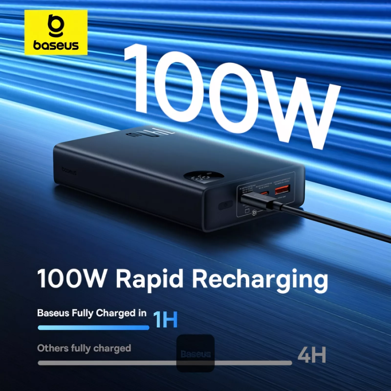 پاوربانک بیسوس مدل PPXJ2065 ظرفیت 24000 میلی آمپرساعت