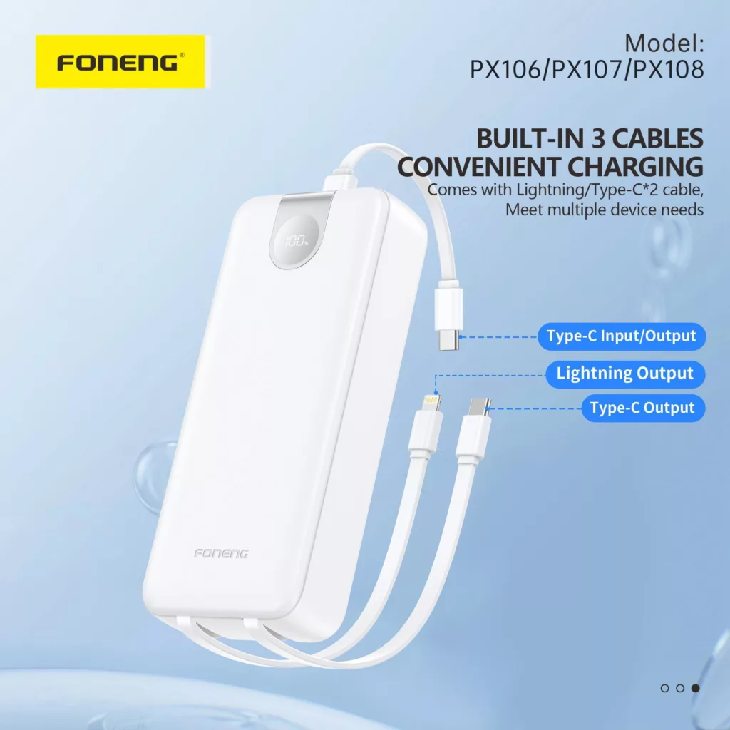 پاوربانک فوننگ مدل PX107ظرفیت 20000میلی آمپرساعت