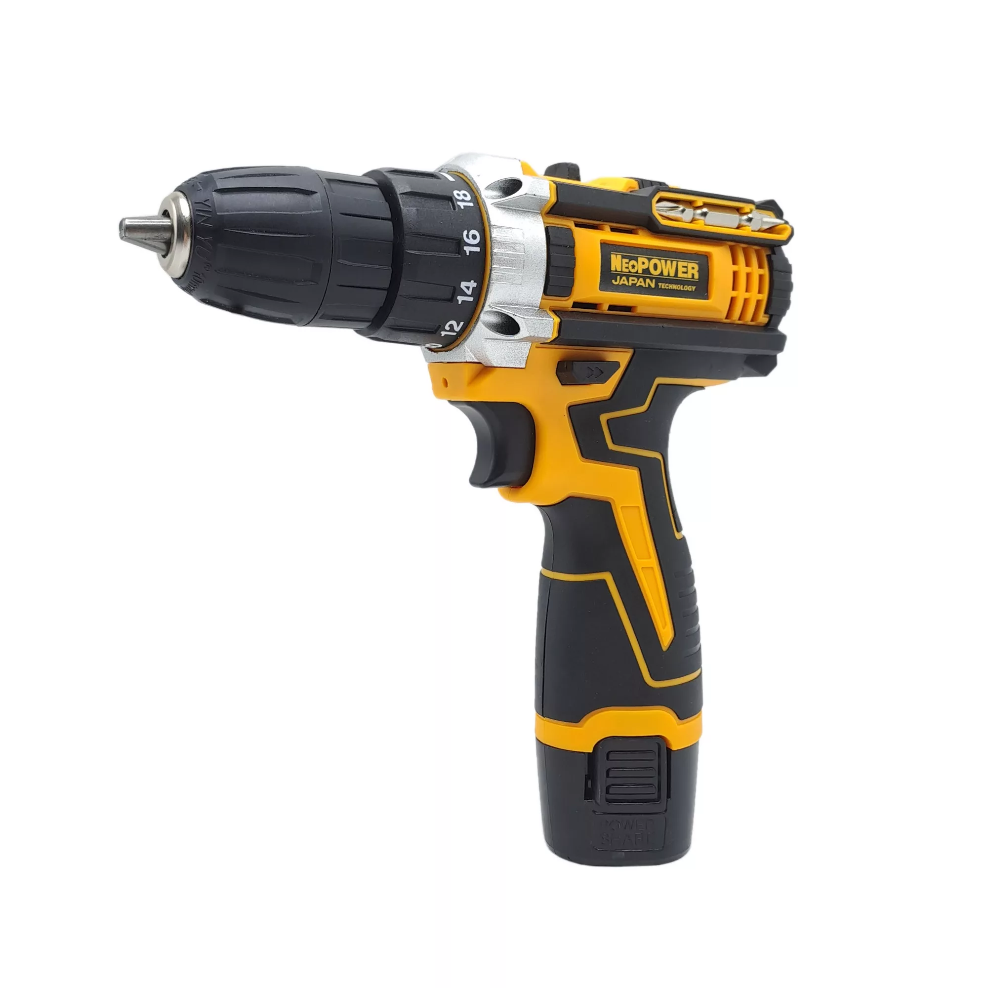 دریل پیچ گوشتی شارژی صنعتی نیوپاور مدل 18VF کد 2 مجموعه 29 عددی