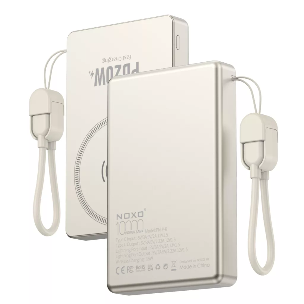 پاوربانک نوکسو مدل PN-P-6 ظرفیت 10 هزار میلی‌آمپر ساعت
