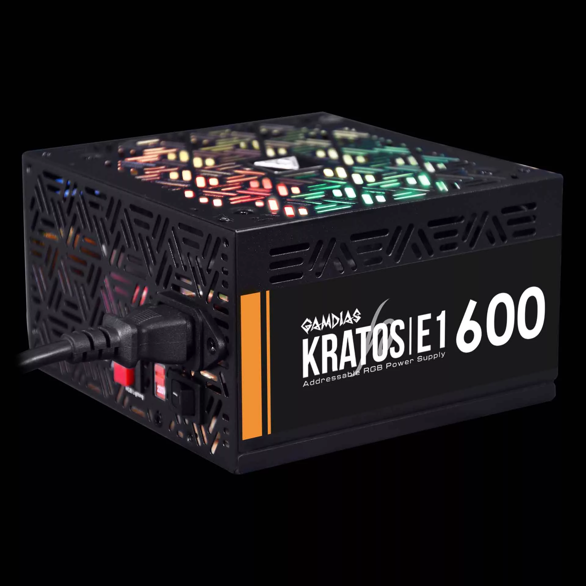 منبع تغذیه کامپیوتر گیم دیاس مدل KRATOS E1 600 منبع تغذیه کامپیوتر گیم دیاس مدل KRATOS E1 600