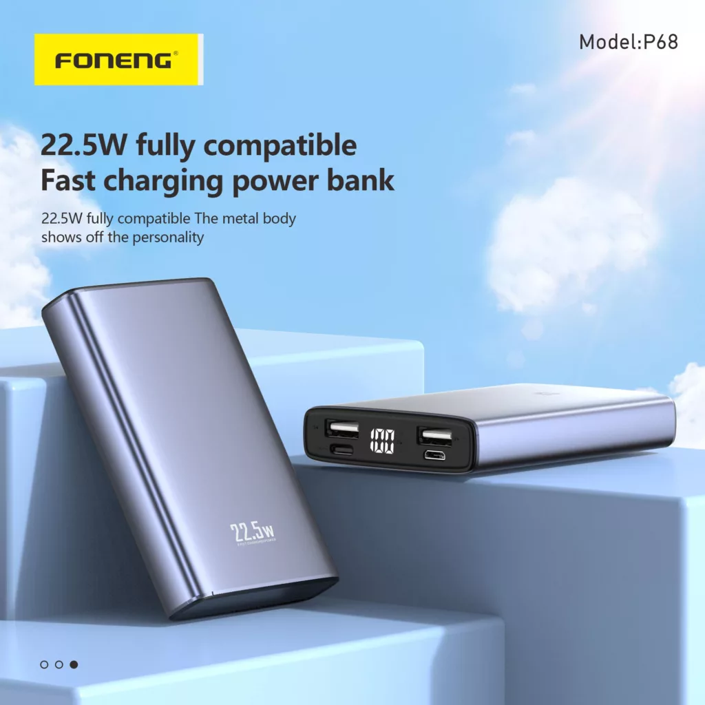 پاوربانک فوننگ مدل P68 ظرفیت 10000 میلی آمپر ساعت