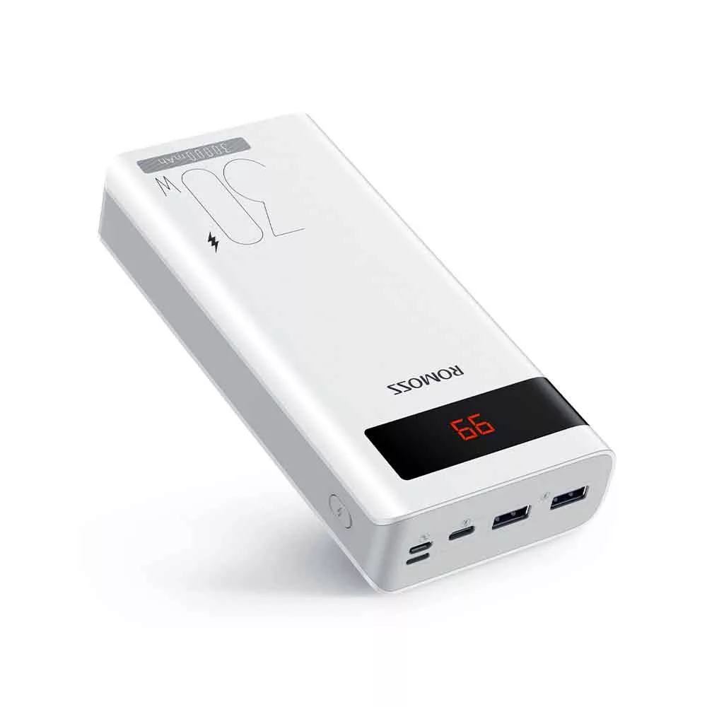 پاوربانک 30 وات روموس مدل PHP-30892PD ظرفیت 30000 میلی‌آمپر ساعت