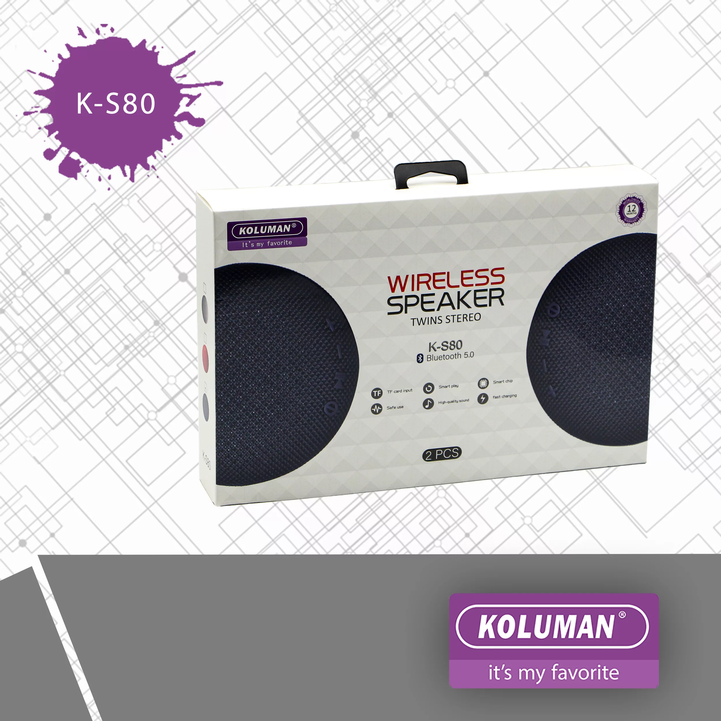 اسپیکر بلوتوثی قابل حمل کلومن مدل K-S80