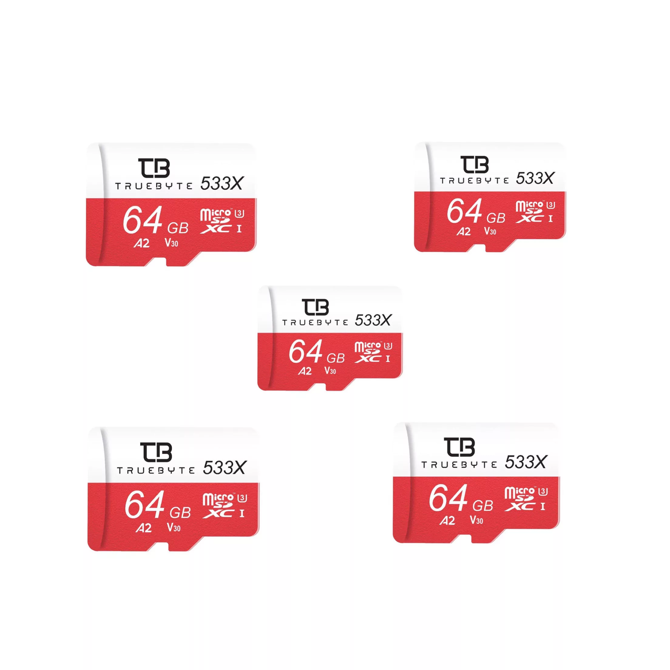 کارت حافظه microSD HC تروبایت مدل 533X-A1- V30 کلاس 10 استاندارد UHS-I U3 سرعت 80MBps ظرفیت 64 گیگابایت بسته 5 عددی کارت حافظه microSD HC تروبایت مدل 533X-A1- V30 کلاس 10 استاندارد UHS-I U3 سرعت 80MBps ظرفیت 64 گیگابایت بسته 5 عددی