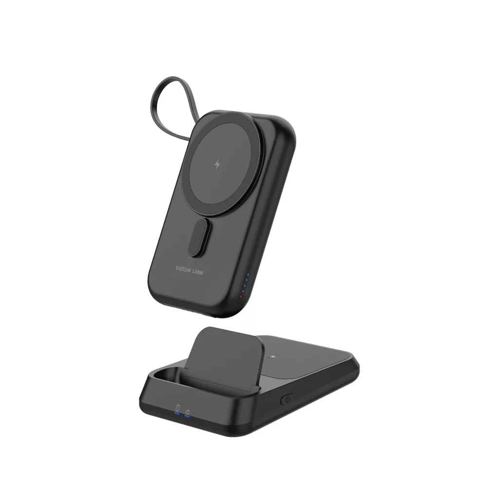 پاوربانک گرین لاین مدل 3IN1 MAGSAFE PD 20W ظرفیت 100000میلی آمپر ساعت