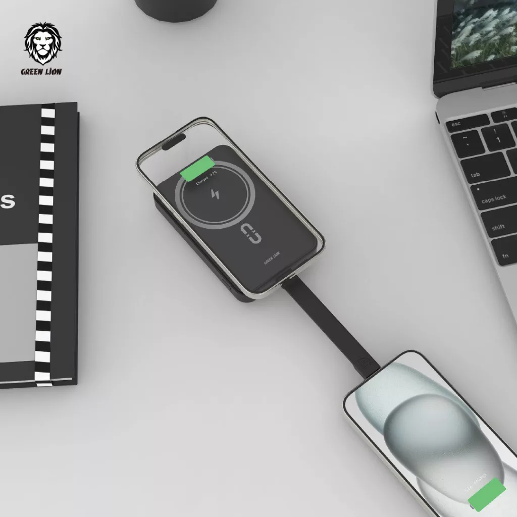 پاور بانک گرین لاین مدل  MagSafe Lite PD 20W ظرفیت 10000 میلی آمپر ساعت