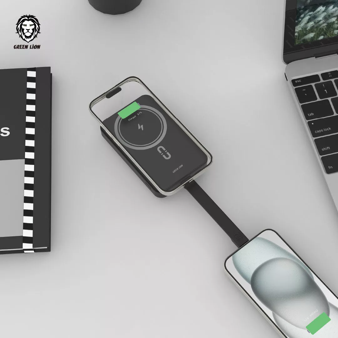 پاور بانک گرین لاین مدل  MagSafe Lite PD 20W ظرفیت 10000 میلی آمپر ساعت