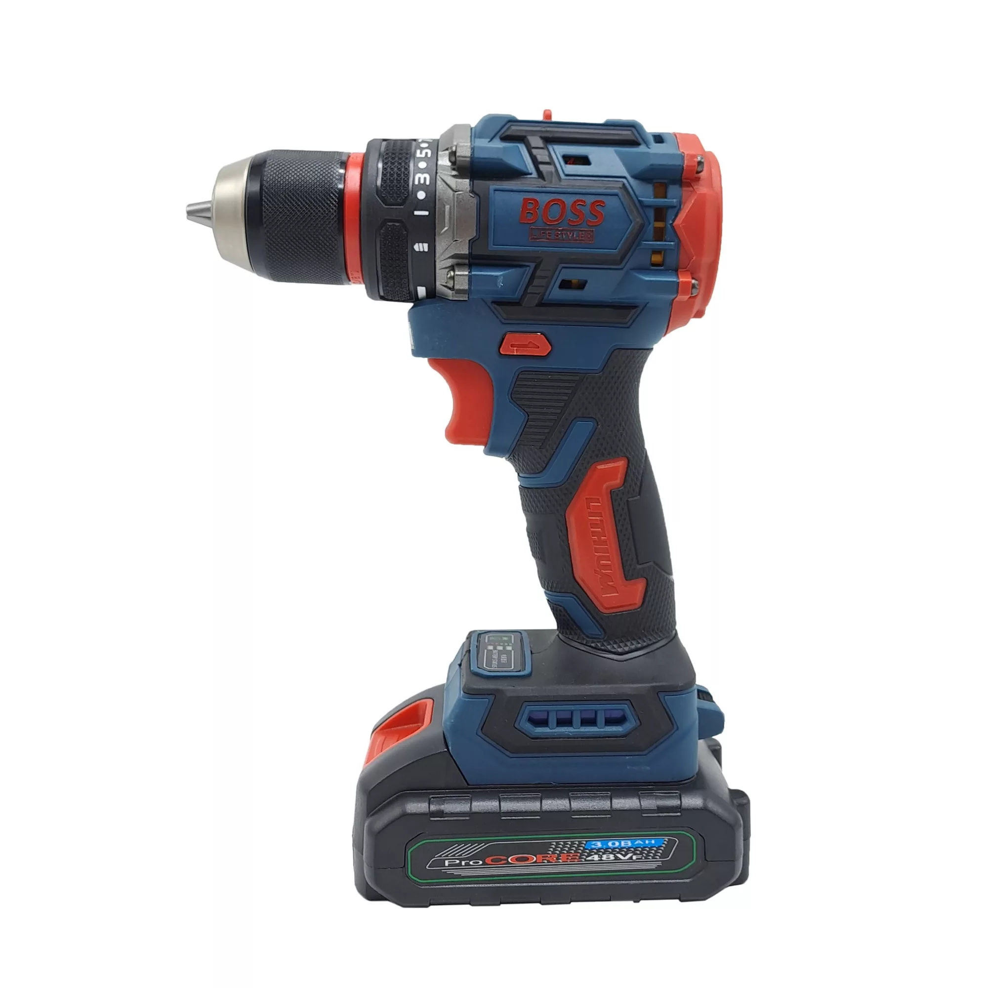 دریل پیچ گوشتی شارژی براشلس صنعتی باس مدل 48VF مجموعه 29 عددی