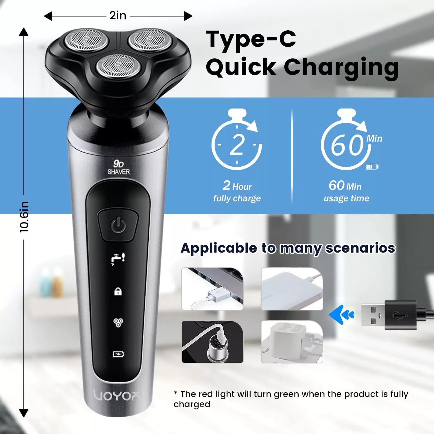 ماشین اصلاح موی صورت شارژی وویور مدل 9D