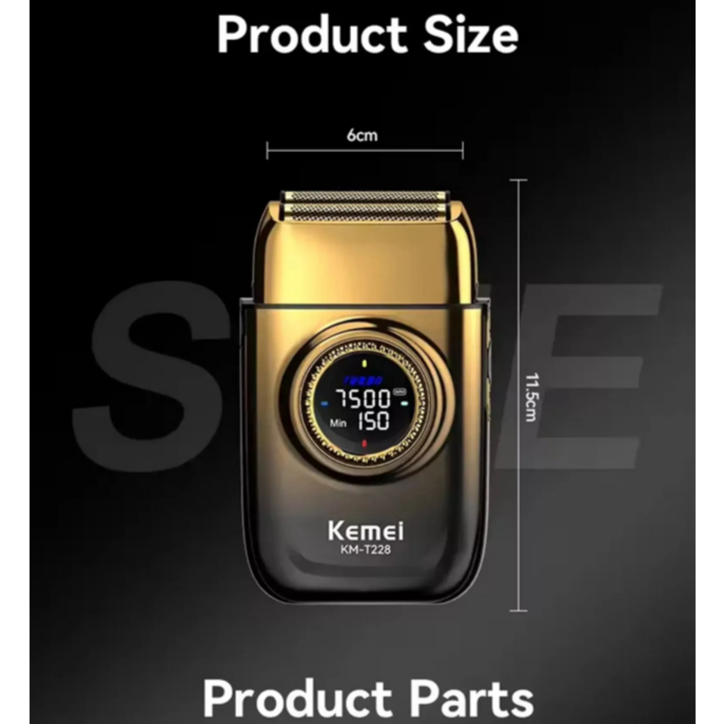 ماشین اصلاح موی سر و صورت شارژی کیمی مدل km-8557 مجموعه 3 عددی