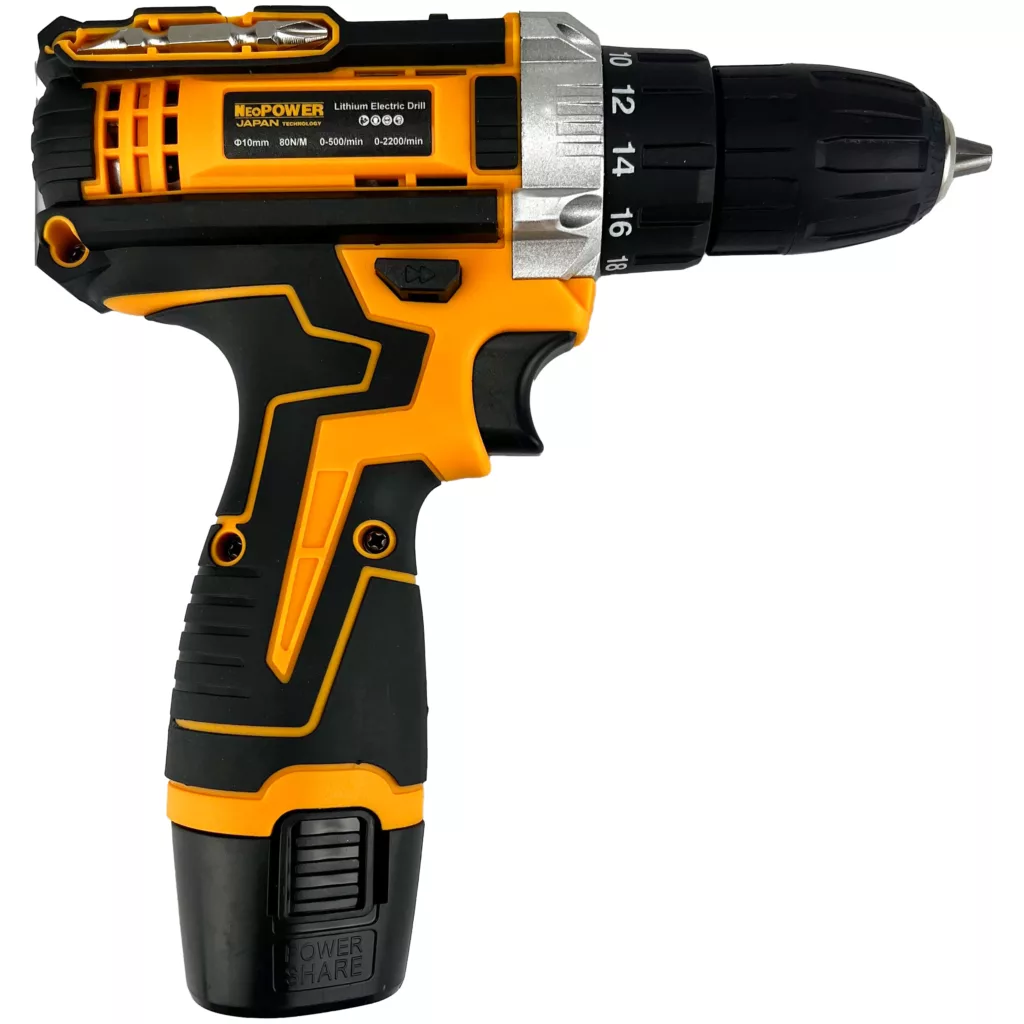 دریل پیچ گوشتی شارژی نئوپاور مدل NEO-1801 مجموعه 30 عددی