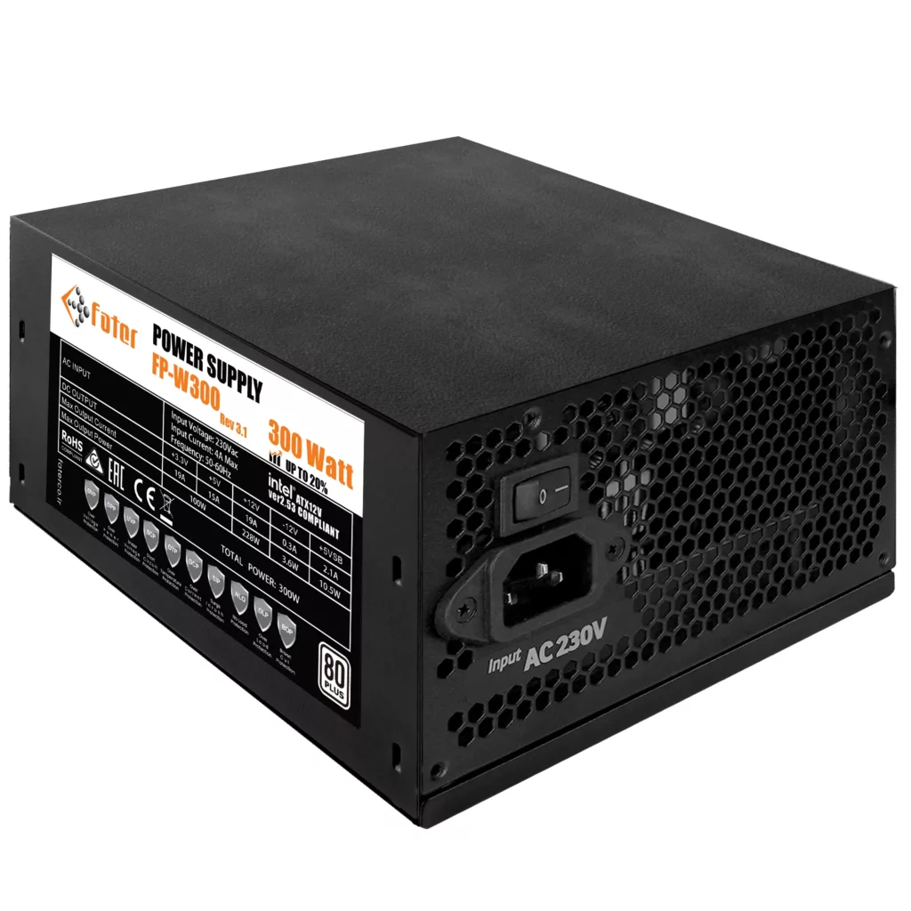 منبع تغذیه کامپیوتر 300 وات فاطر مدل FP-W300 80Plus 300W