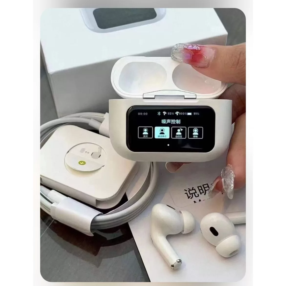 هدفون بلوتوثی مدل Airpods pro Touch screen anc/enc ا12