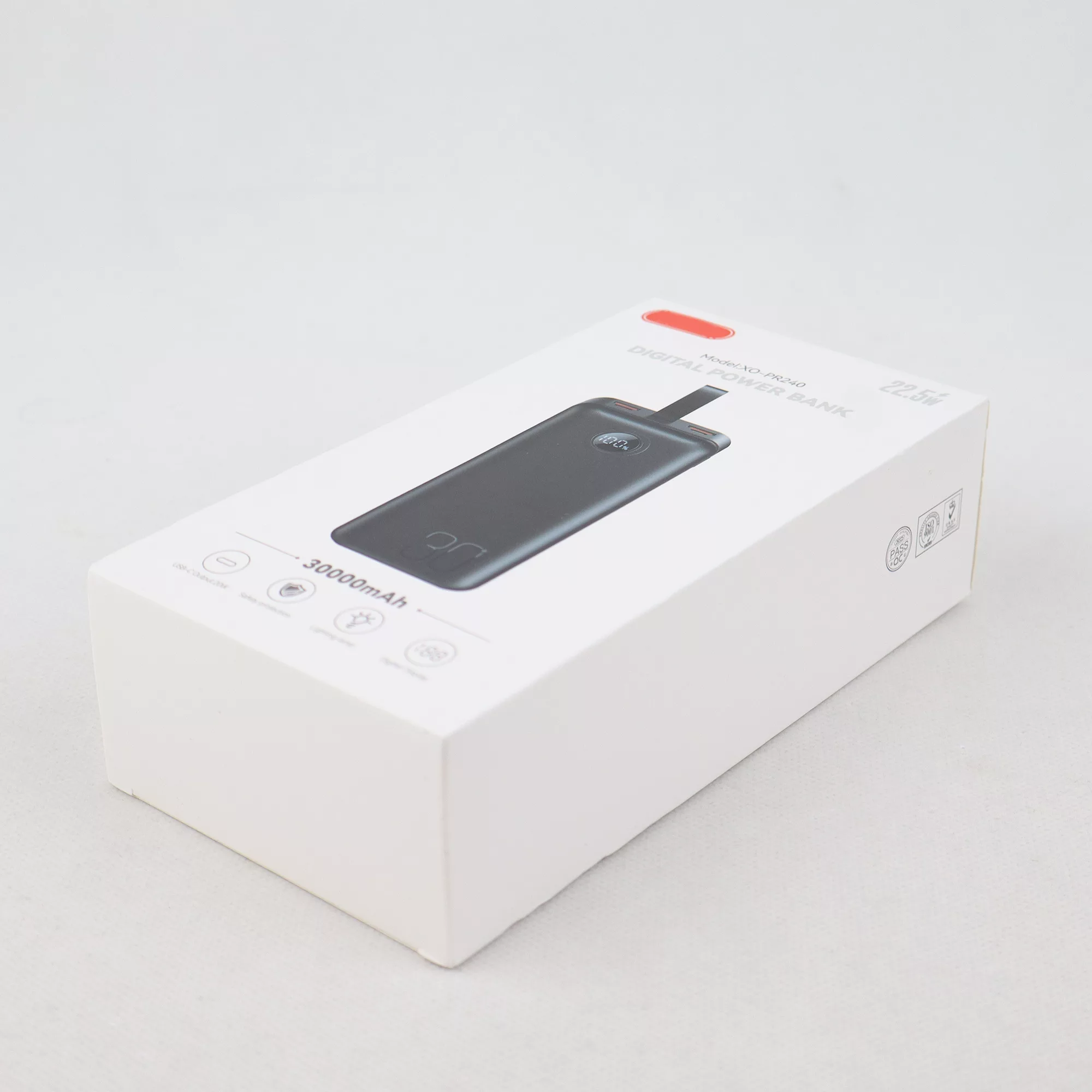 پاوربانک مدل XO - PR240 ظرفیت 30000 میلی امپر ساعت به همراه کابل میکرو یو اس بی