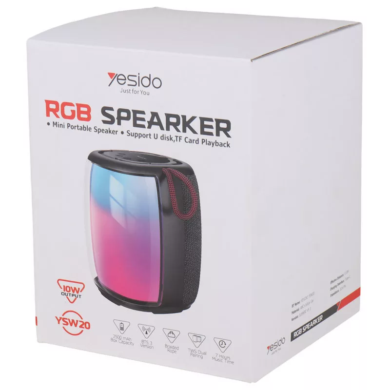 اسپیکر بلوتوثی قابل حمل یسیدو مدل ysw20