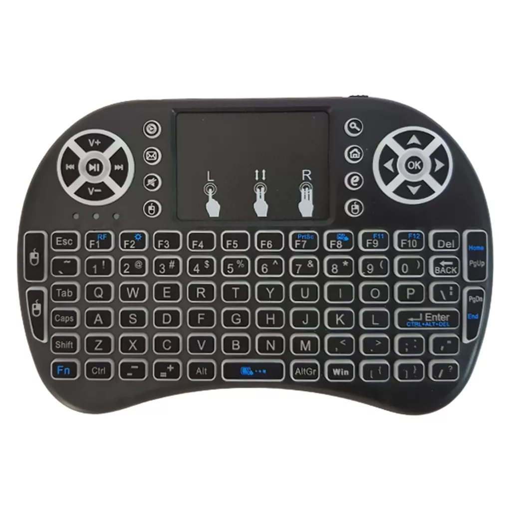 مینی کیبورد بی سیم کد 1020001125، سوییچ ممبران، Portable، نورپردازی LED RGB