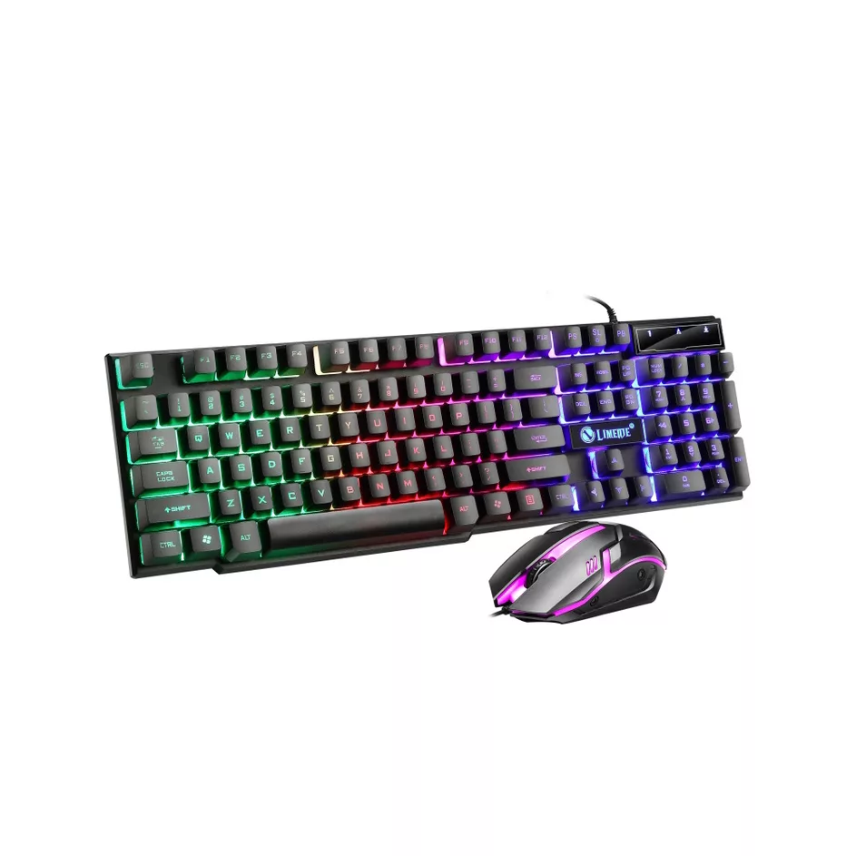 کیبورد و ماوس گیمینگ لایماید مدل NEW GAMING-GTX300، سوییچ ممبران، Full-Size، نورپردازی LED RGB