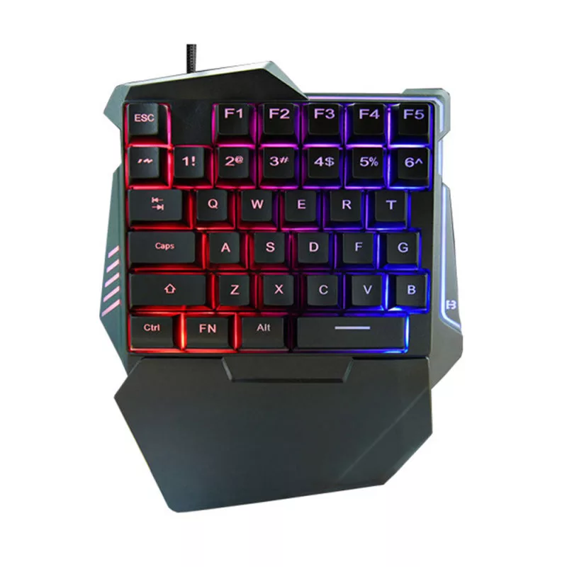 کیبورد و موس مخصوص بازی جکنگ مدل JK-913، سوییچ ممبران، Full-Size، نورپردازی LED RGB