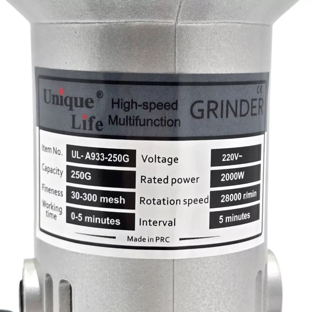 آسیاب صنعتی یونیک لایف مدل UL-A933-250G