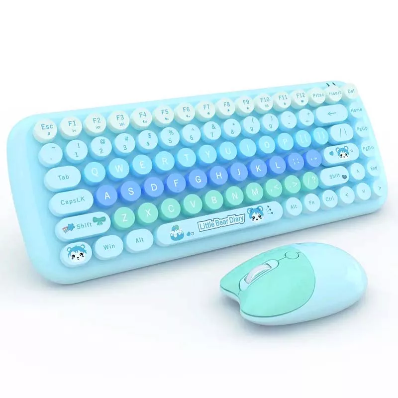 کیبورد و ماوس بی سیم مافی مدل candy fashion multicolor، سوییچ ممبران، Tenkeyless