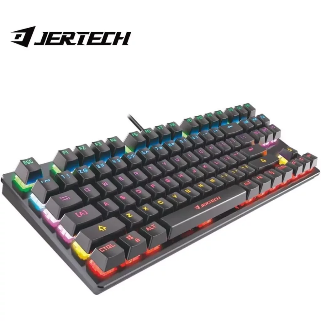 کیبورد گیمینگ جرتک مدل SPRINT JK520، مکانیکال سوییچ آبی، Full-Size، نورپردازی LED RGB