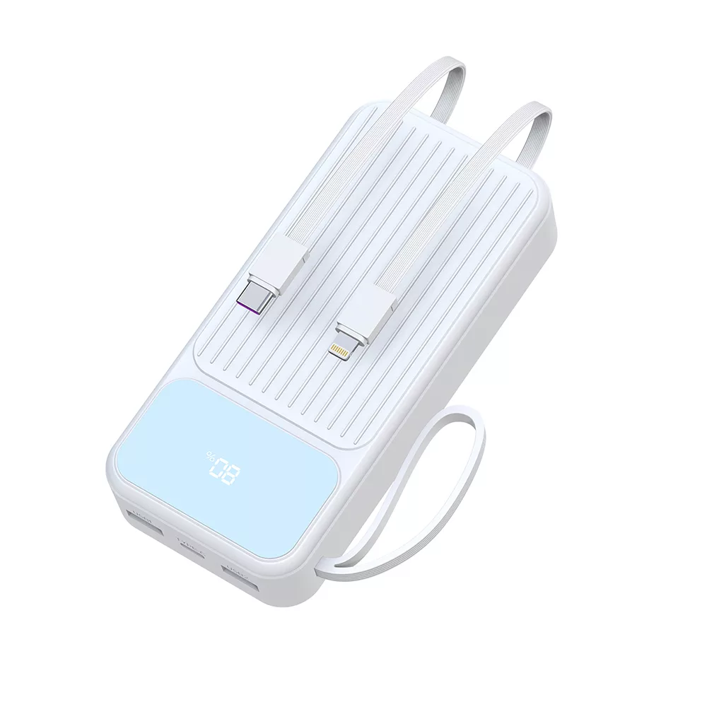 پاوربانک پی زد ایکس مدل V30 Fast Charge 22.5W Cabled ظرفیت 20000 میلی آمپر ساعت