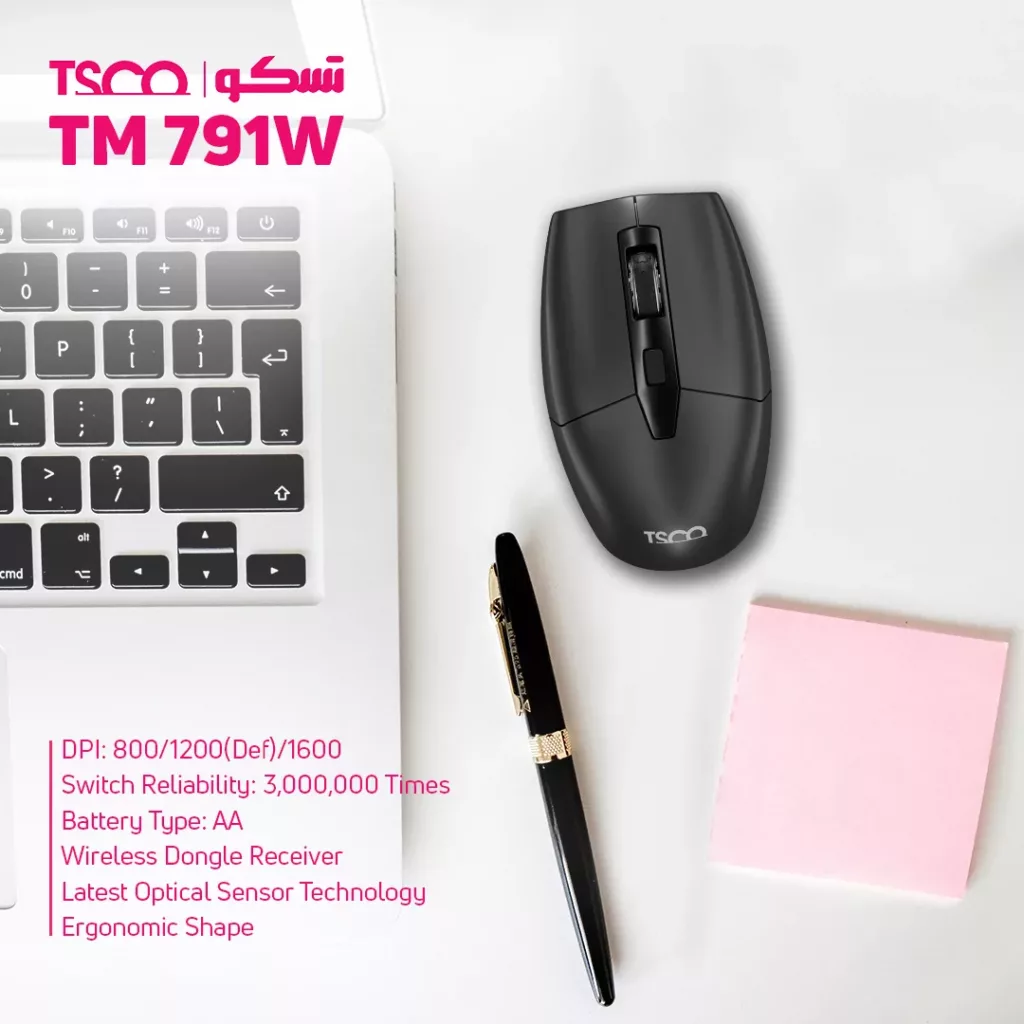 ماوس بی سیم تسکو مدل TM 791W