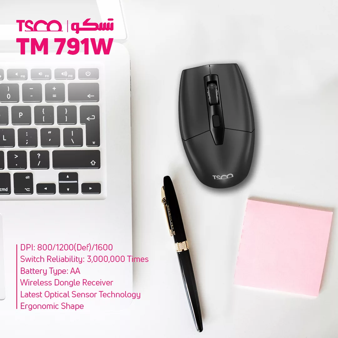 ماوس بی سیم تسکو مدل TM 791W