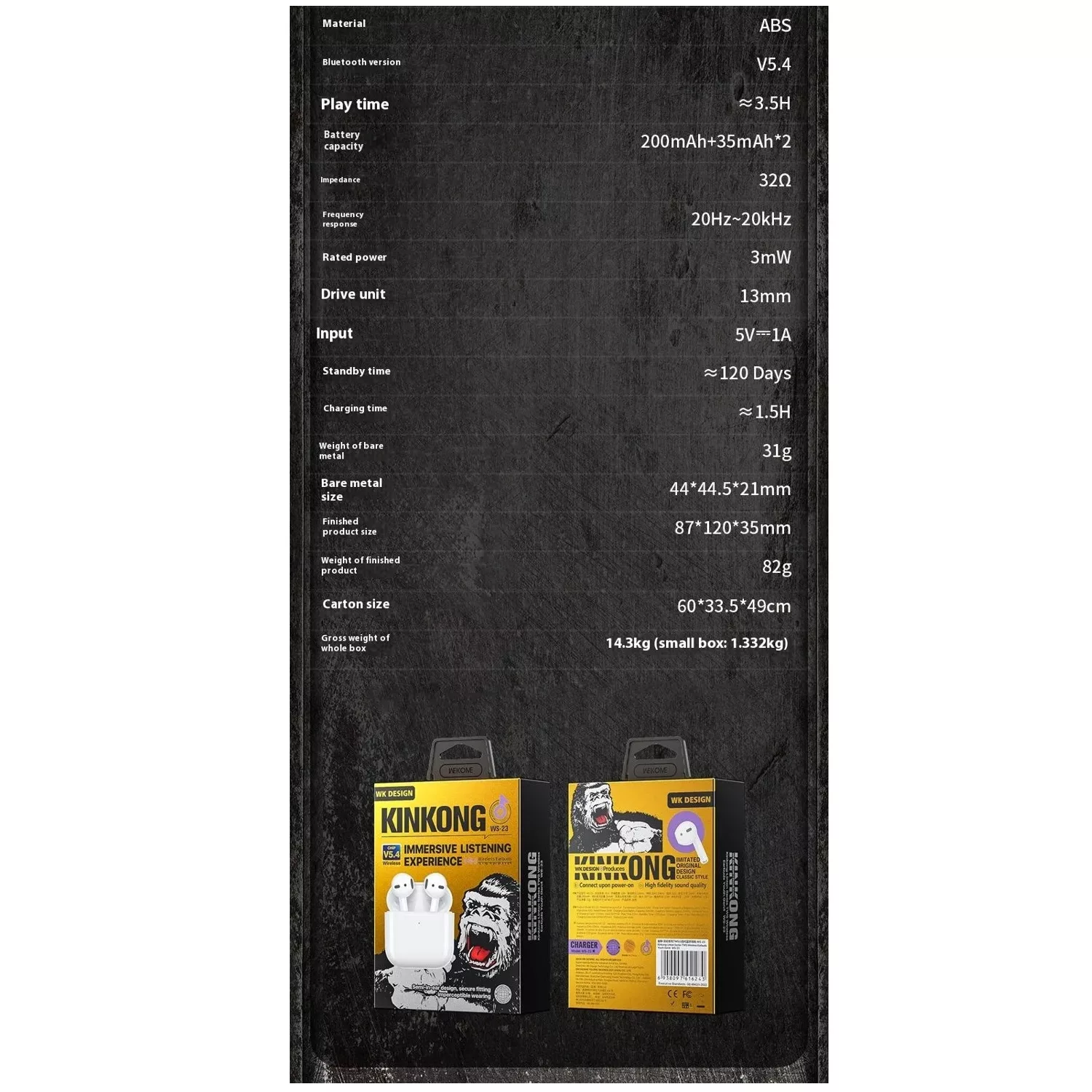 هدفون بلوتوثی دبلیو کی دیزاین مدل WS-23