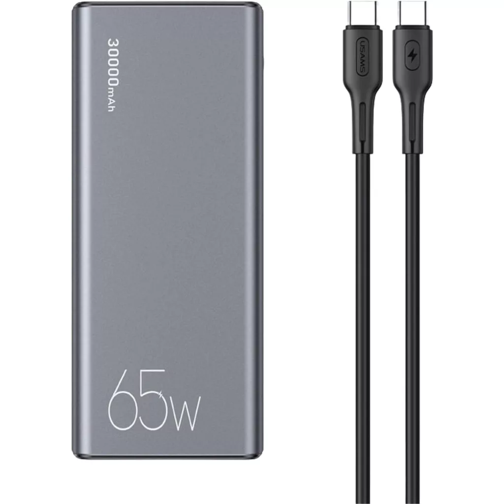 پاوربانک یوسمز مدل CD165 ظرفیت 30000 میلی آمپر ساعت به همراه کابل USB-C