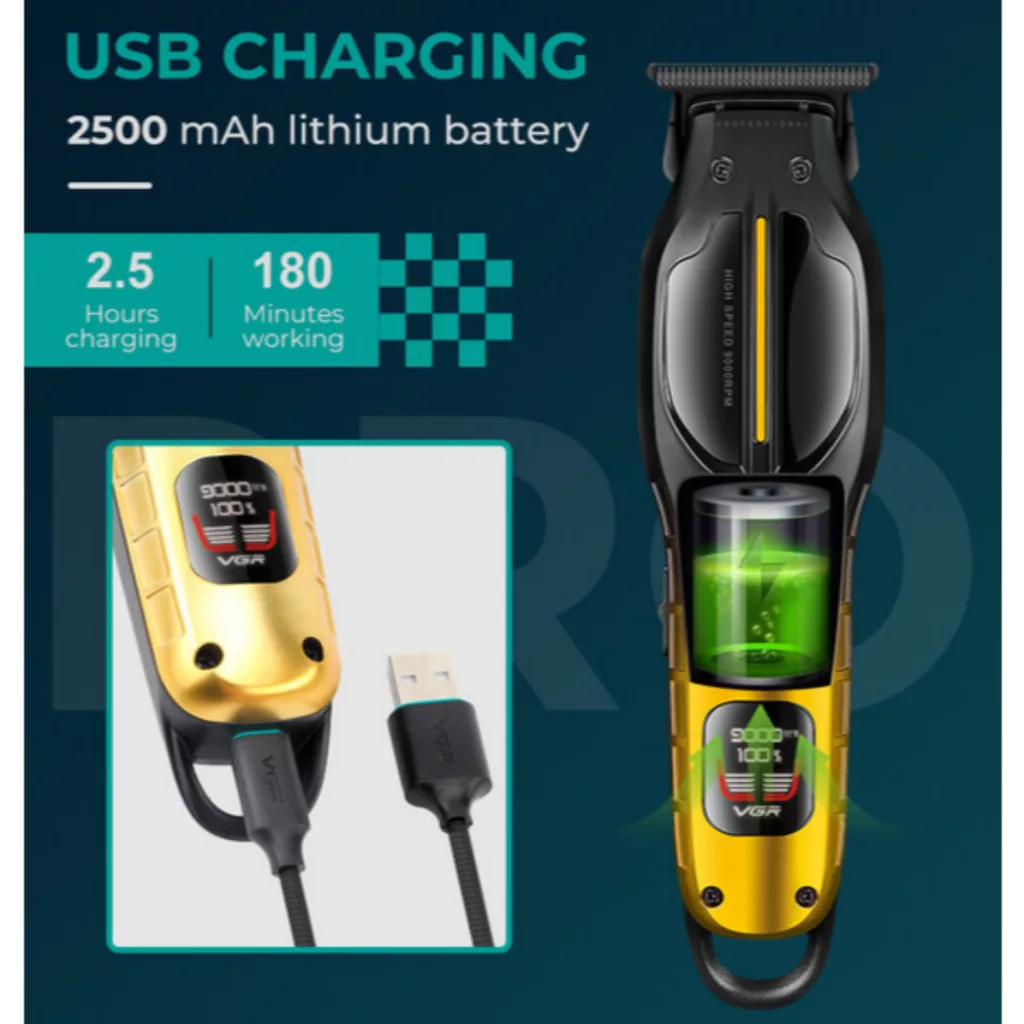 ماشین اصلاح موی سر و صورت شارژی وی جی ار مدل V-226