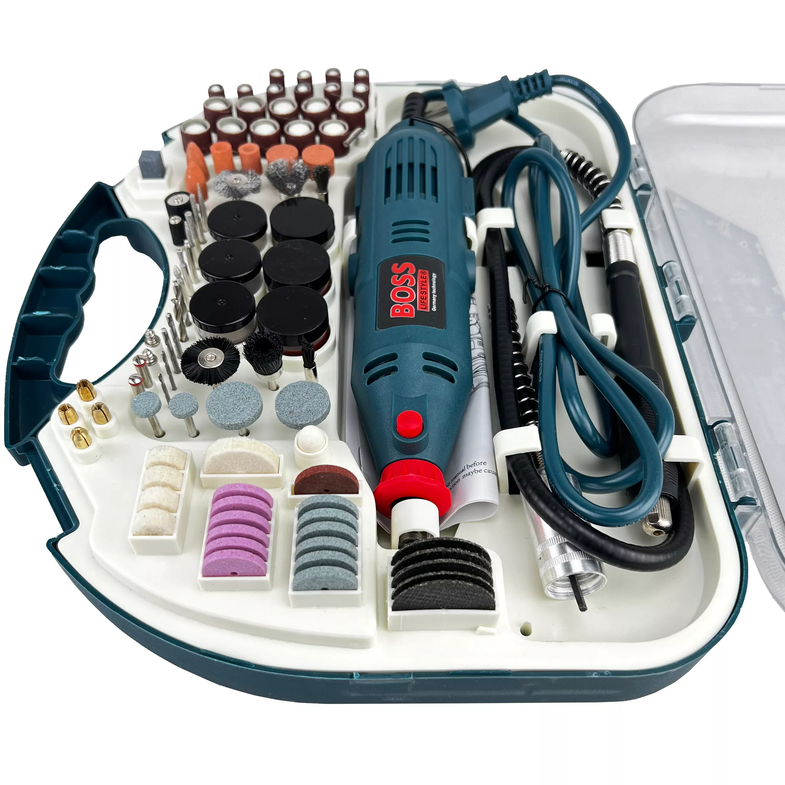 فرز انگشتی مینیاتوری و حکاکی باس مدل DIE-GRINDER مجموعه 200 عددی