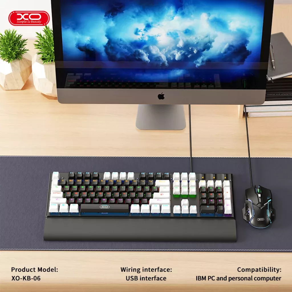کیبورد و ماوس گیمینگ ایکس او مدل KB-06