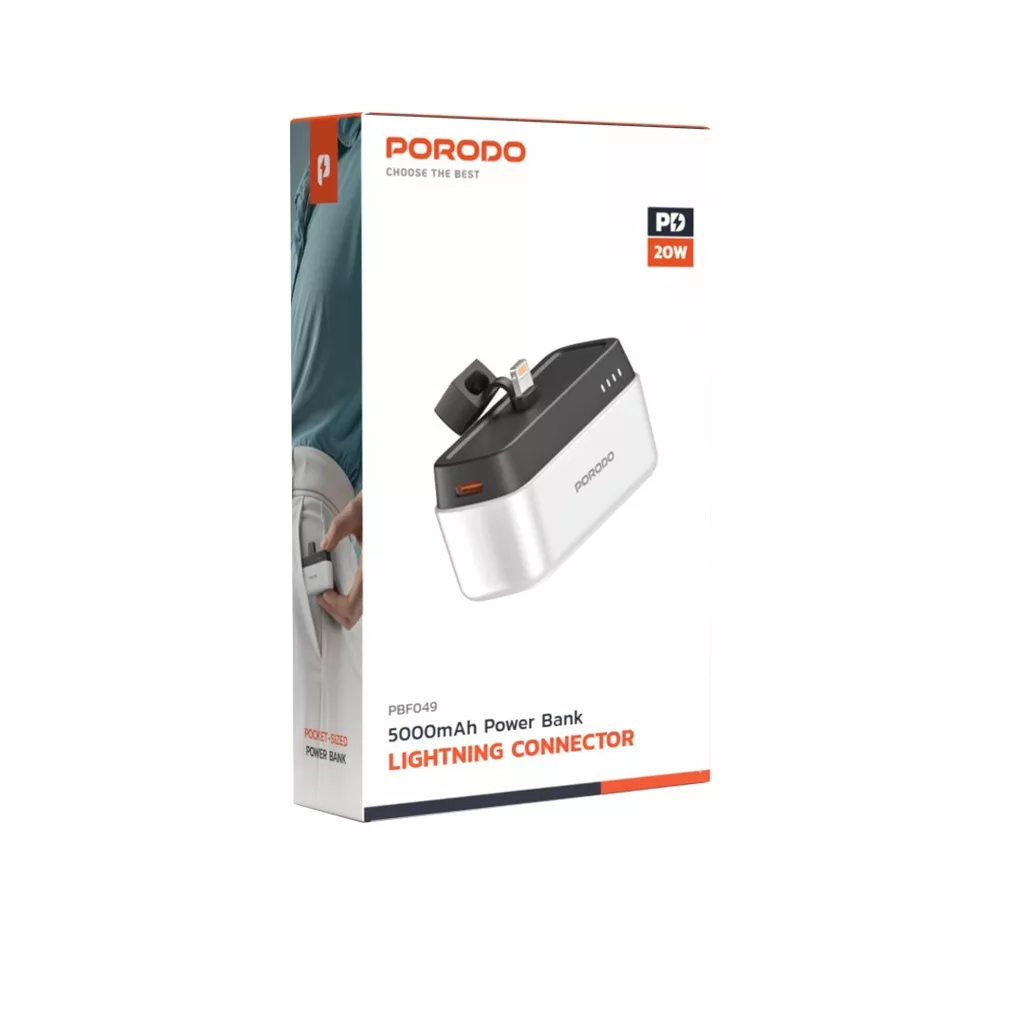 پاوربانک پرودو مدل PB049 ظرفیت 5000 میلی آمپر ساعت
