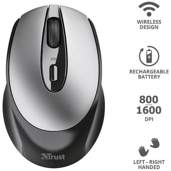 ماوس بی سیم تراست مدل ZAYA WIRELESS RECHARGBLE