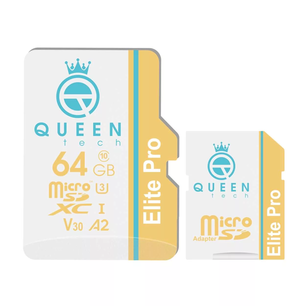 کارت حافظه Micro SD XC کوئین تک مدل Elite Pro A2 V30 کلاس 10 استاندارد UHS-I U3 سرعت 85MBps ظرفیت 64 گیگابایت به همراه آداپتور SD کارت حافظه Micro SD XC کوئین تک مدل Elite Pro A2 V30 کلاس 10 استاندارد UHS-I U3 سرعت 85MBps ظرفیت 64 گیگابایت به همراه آداپتور SD