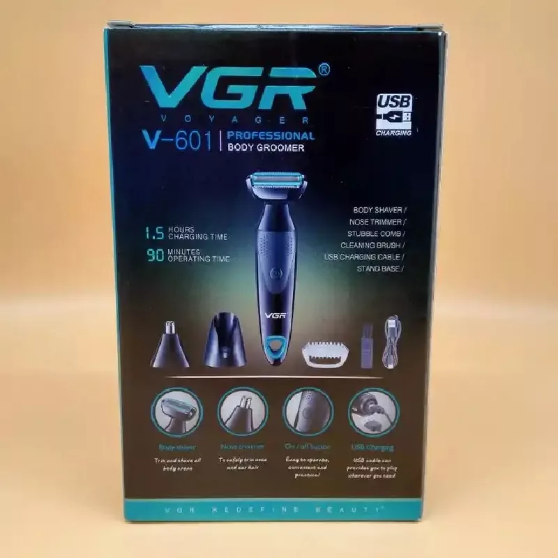 ماشین اصلاح موی صورت و بدن وی جی ار مدل V-601