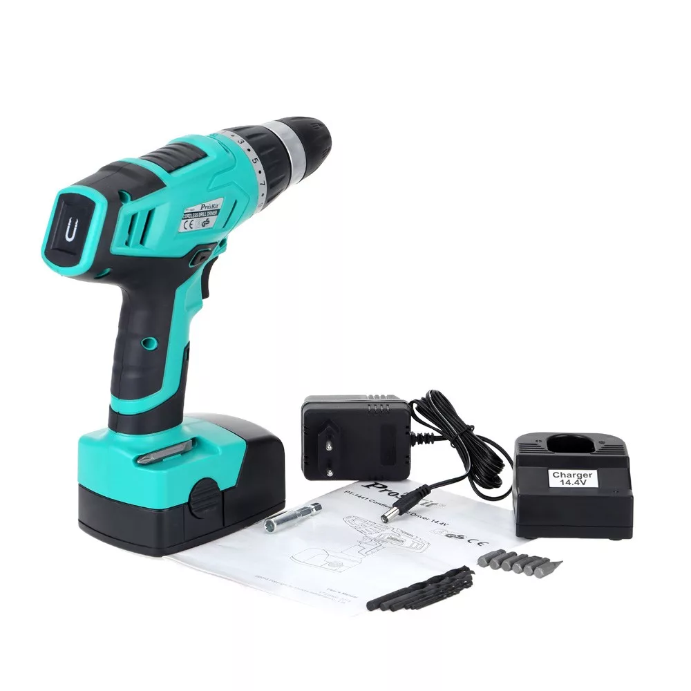 دریل پیچ گوشتی چکشی شارژی پروسکیت مدل PT-1441F